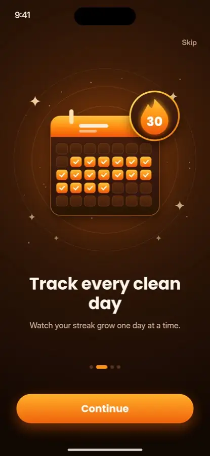 Raze streak screen showing clean days